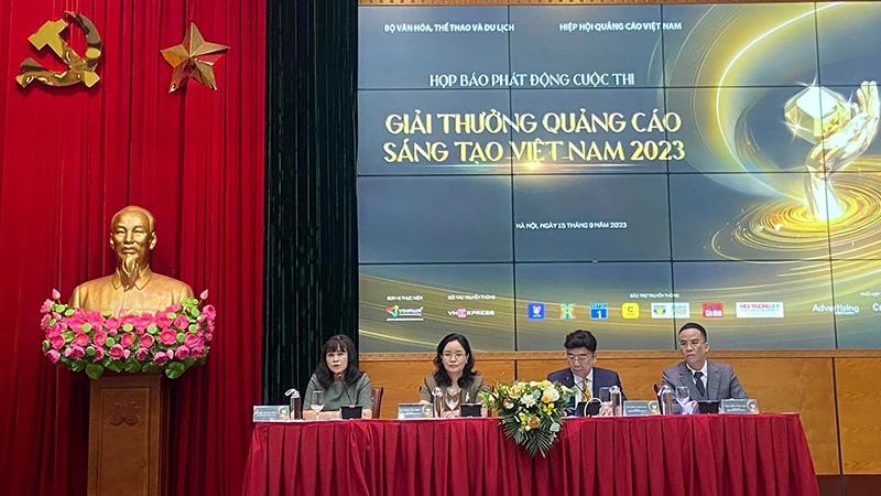 Ban Tổ chức thông tin về "Giải thưởng Quảng cáo sáng tạo Việt Nam" năm 2023. 