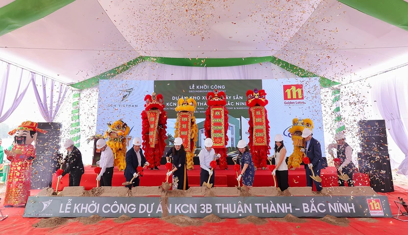 Lễ khởi công xây dựng dự án Khu công nghiệp 3B của KCN Việt Nam tại Bắc Ninh.