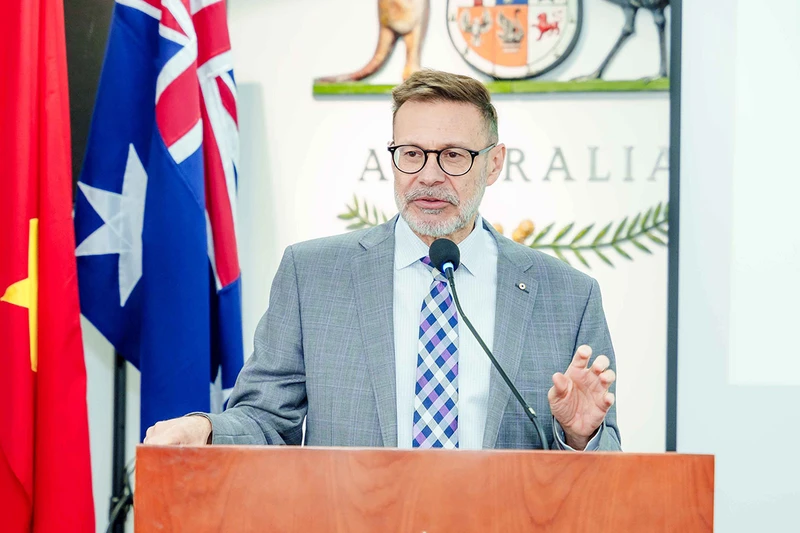 Đại sứ Australia tại Việt Nam, ông Andrew Goledzinowski phát biểu tại sự kiện. (Ảnh: Đại sứ quán Australia tại Việt Nam).