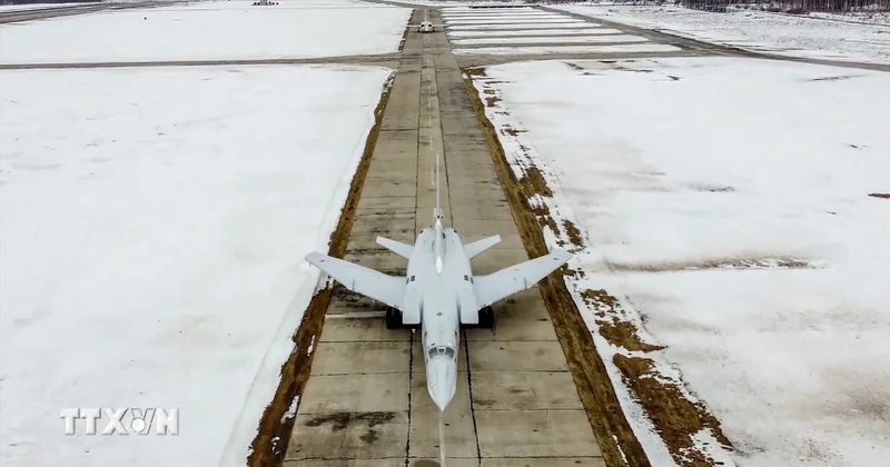 Máy bay ném bom chiến lược Tu-22M3. (Ảnh: AFP/TTXVN)