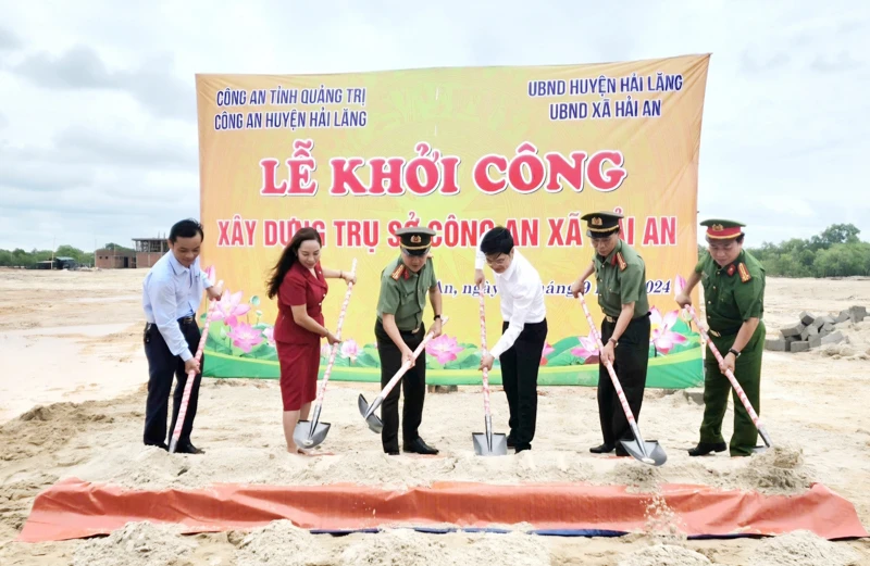 Khởi công trụ sở Công an xã ven biển Hải An, huyện Hải Lăng.