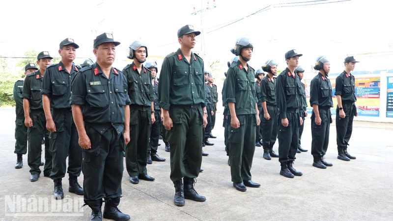 Đại đội Cảnh sát cơ động đóng trên địa bàn thành phố Phú Quốc.