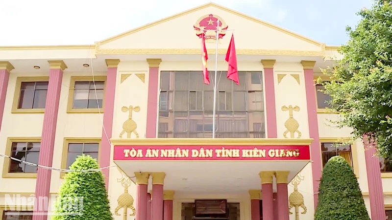 Trụ sở Tòa án nhân dân tỉnh Kiên Giang, nơi bà Nguyễn Thị Cẩm Thu công tác. (Ảnh: Internet)