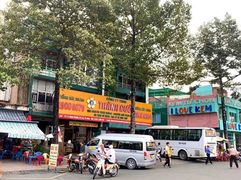 Nhà xe Thành Bưởi hoạt động tại quận 5, Thành phố Hồ Chí Minh.