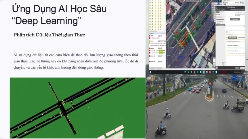 Trung tâm Quản lý điều hành giao thông đô thị Thành phố Hồ Chí Minh ứng dụng AI để cải thiện hoạt động giao thông trên các tuyến đường trục như: Võ Văn Kiệt, Mai Chí Thọ, Phạm Văn Đồng… qua đó giúp giảm thiểu sự trì trệ, tình trạng đông xe, ùn tắc.