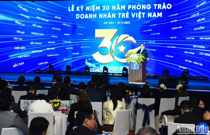 Thủ tướng Phạm Minh Chính phát biểu tại buổi lễ. (Ảnh: Trần Hải)