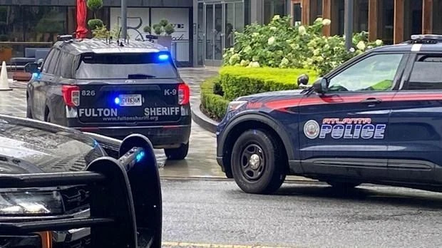 Cảnh sát thành phố Atlanta tại khu vực xảy ra vụ tấn công. (Nguồn: 11alive.com/TTXVN)