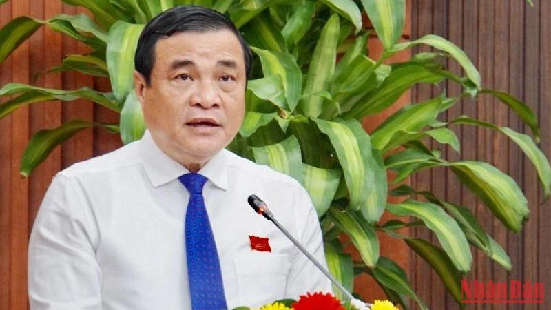 Đồng chí Phan Việt Cường phát biểu tại kỳ họp.