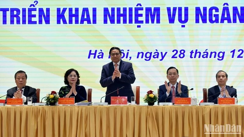 Thủ tướng Phạm Minh Chính dự Hội nghị triển khai nhiệm vụ ngành Ngân hàng năm 2023.