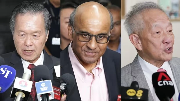 Ba ứng cử viên trong cuộc bầu cử tổng thống Singapore. (Nguồn: Nikkei)