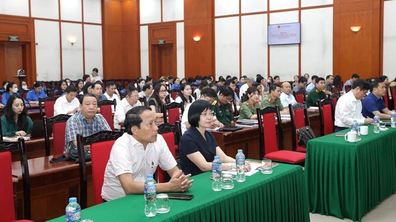 Các đại biểu dự hội nghị tại điểm cầu Ban Tuyên giáo Trung ương. 