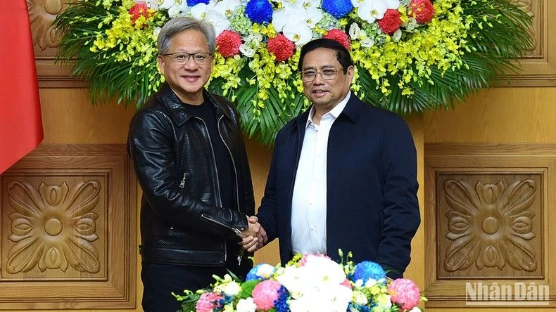 Thủ tướng Phạm Minh Chính tiếp ông Jensen Huang, Chủ tịch kiêm Giám đốc điều hành Tập đoàn NVIDIA.