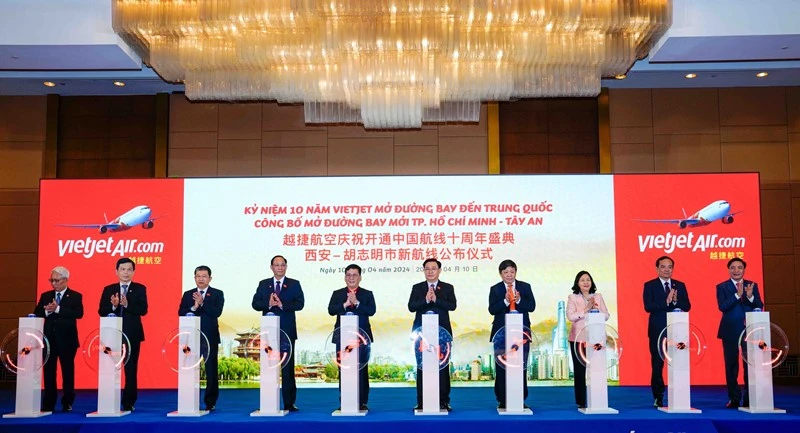 Vietjet công bố đường bay mới Thành phố Hồ Chí Minh-Tây An (Trung Quốc) 