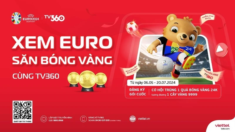Vòng chung kết UEFA EURO 2024 sẽ được truyền tải trên TV360 