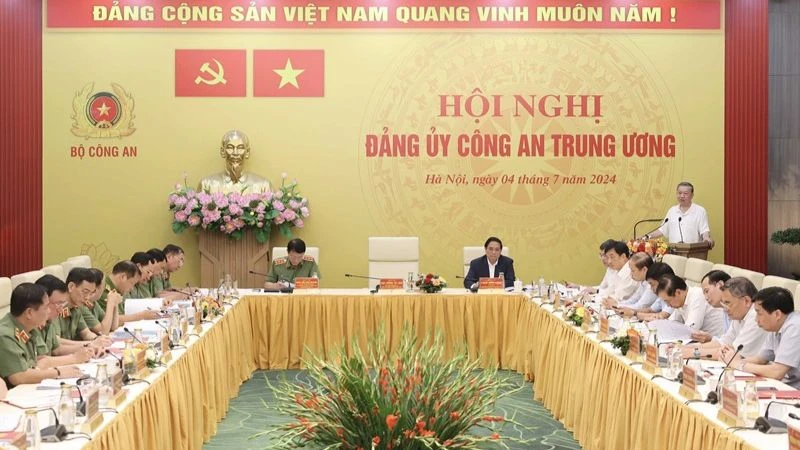 Chủ tịch nước Tô Lâm phát biểu tại hội nghị. Ảnh: Nhan Sáng-TTXVN
