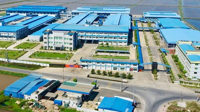Khu công nghiệp Mỹ Thuận nằm trên địa bàn huyện Mỹ Lộc, tỉnh Nam Định đã thu hút được nhiều dự án đầu tư FDI. (Ảnh: TRẦN KHÁNH)