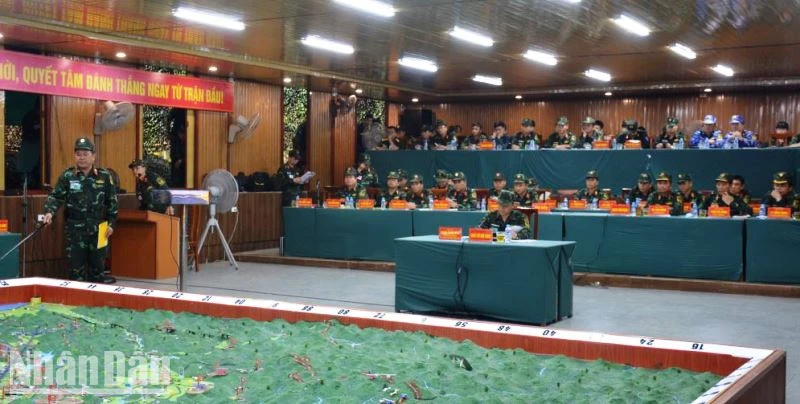 Hội nghị Đảng ủy Quân sự tỉnh thông qua quyết tâm tác chiến khu vực phòng thủ.