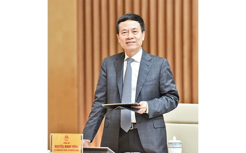 Bộ trưởng Nguyễn Mạnh Hùng. Ảnh: Trần Hải