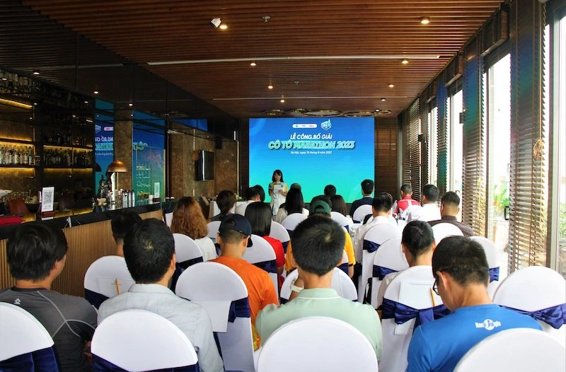 Quang cảnh lễ công bố Giải Cô Tô Marathon năm 2023.