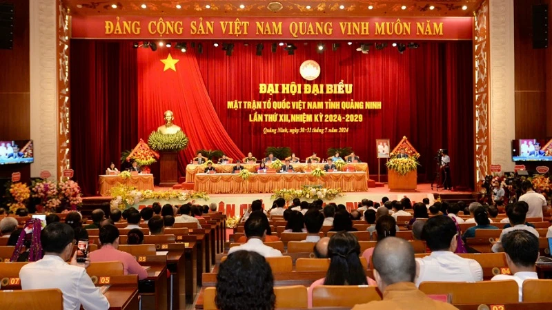 Quang cảnh Đại hội Mặt trận Tổ quốc Việt Nam tỉnh Quảng Ninh lần thứ XII, nhiệm kỳ 2024-2029.