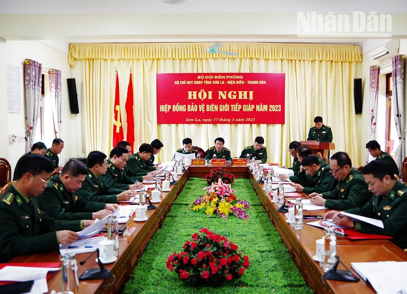 Hội nghị hiệp đồng bảo vệ biên giới tiếp giáp ba tỉnh Sơn La, Thanh Hóa và Điện Biên năm 2023.