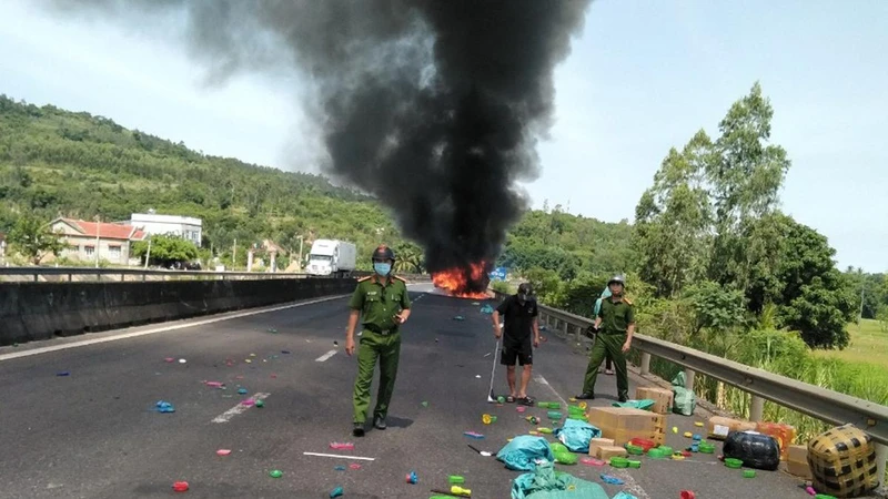 Hiện trường vụ cháy.