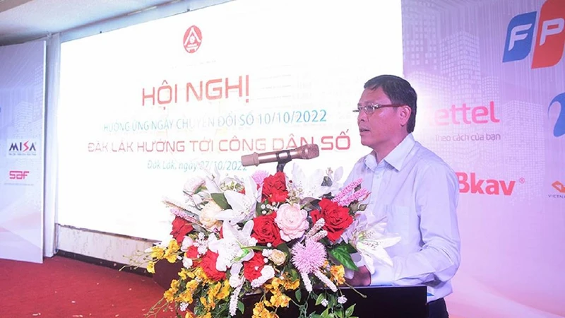 Phó Chủ tịch Thường trực UBND tỉnh Đắk Lắk Nguyễn Tuấn Hà phát biểu tại hội nghị.