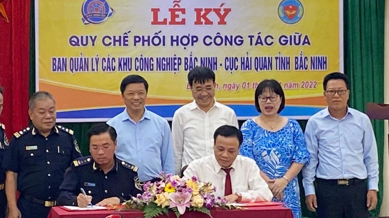 Cục Hải quan tỉnh Bắc Ninh và Ban Quản lý các Khu công nghiệp tỉnh Bắc Ninh ký Quy chế phối hợp.