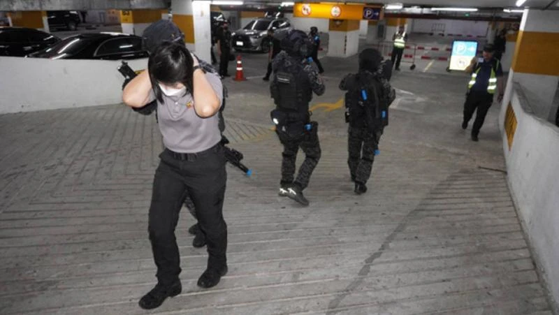 Một hoạt động diễn tập an ninh được cảnh sát Thái Lan thực hiện để chuẩn bị cho hội nghị. (Ảnh: Cảnh sát Hoàng gia Thái Lan)