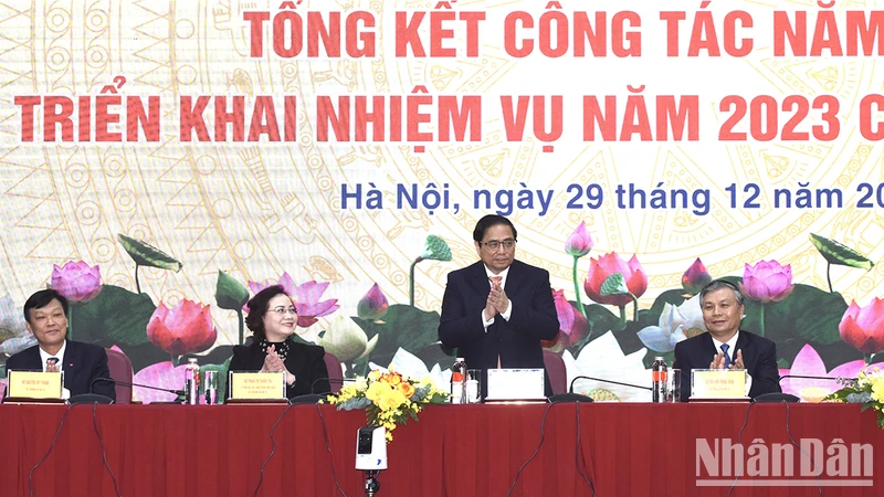 Thủ tướng Phạm Minh Chính dự và phát biểu chỉ đạo hội nghị.
