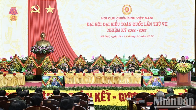 Quang cảnh Đại hội đại biểu toàn quốc Hội Cựu chiến binh Việt Nam lần thứ VII.