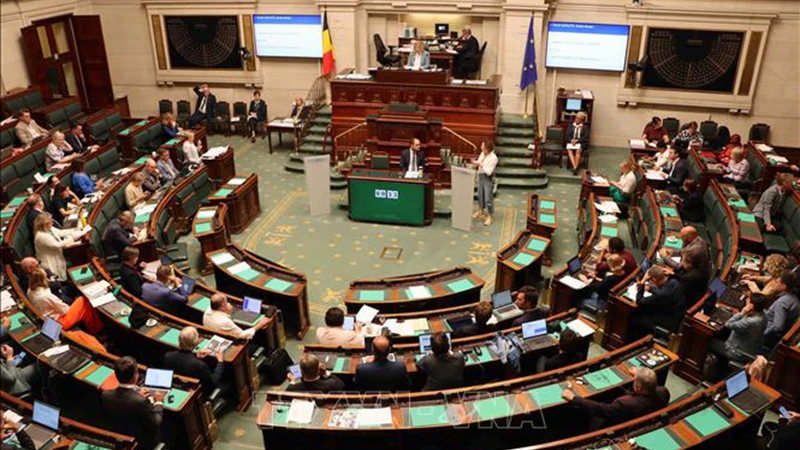 Quang cảnh phiên họp toàn thể Hạ viện Bỉ ngày 5/10/2023.