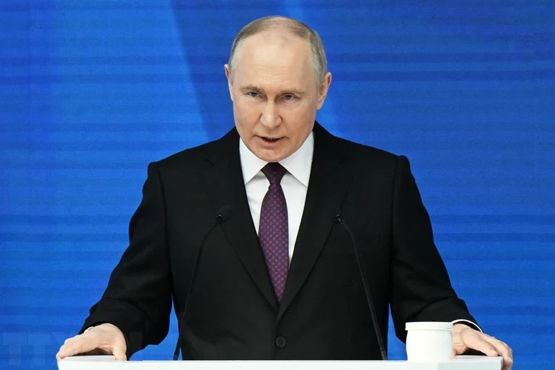 Ông Vladimir Putin được dự báo sẽ tiếp tục thắng cử trong cuộc bầu cử Tổng thống Nga. (Ảnh: AFP/TTXVN)