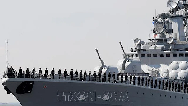 Tàu chống ngầm Severomorsk của Nga. (Ảnh minh họa: AFP/TTXVN)