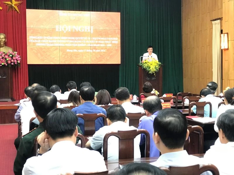 Mặt trận Tổ quốc tỉnh Hưng Yên tham luận tại hội nghị tổng kết 10 năm thực hiện Nghị quyết số 25-NQ/TW của Ban Chấp hành Trung ương Đảng.