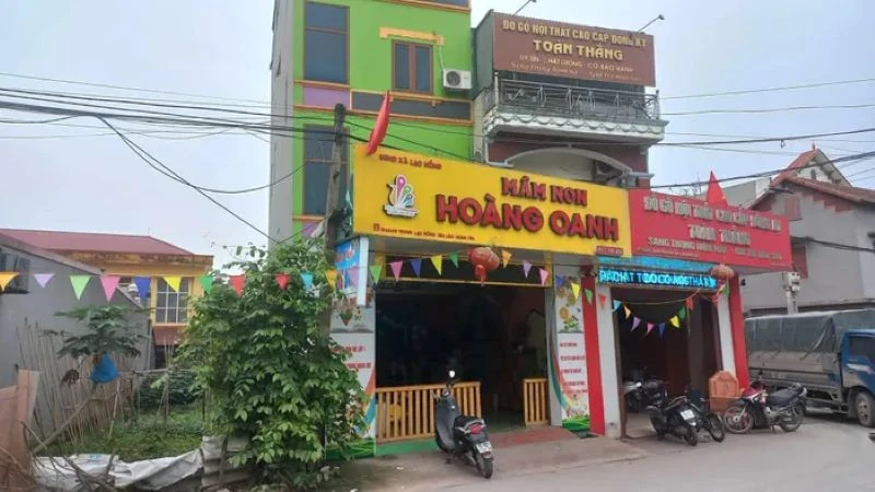 Cơ sở Mầm non tư thục Hoàng Oanh, thôn Quang Trung, xã Lạc Hồng, huyện Văn Lâm, tỉnh Hưng Yên nơi xảy ra vụ bạo hành trẻ em.