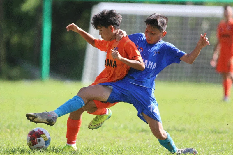 Màn rượt đuổi tỷ số giữa U13 Đà Nẵng và U13 PVF đã đưa trận đấu vào loạt sút luân lưu. (Ảnh: VFF)