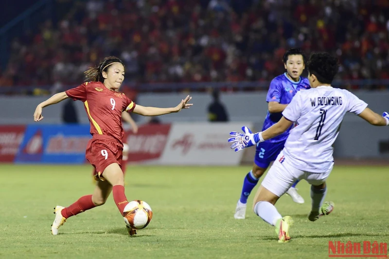 Ảnh minh họa: Huỳnh Như cùng các đồng đội sẽ phải đương đầu với các đối thủ mạnh tại World Cup nữ 2023. (Ảnh: TRẦN HẢI)