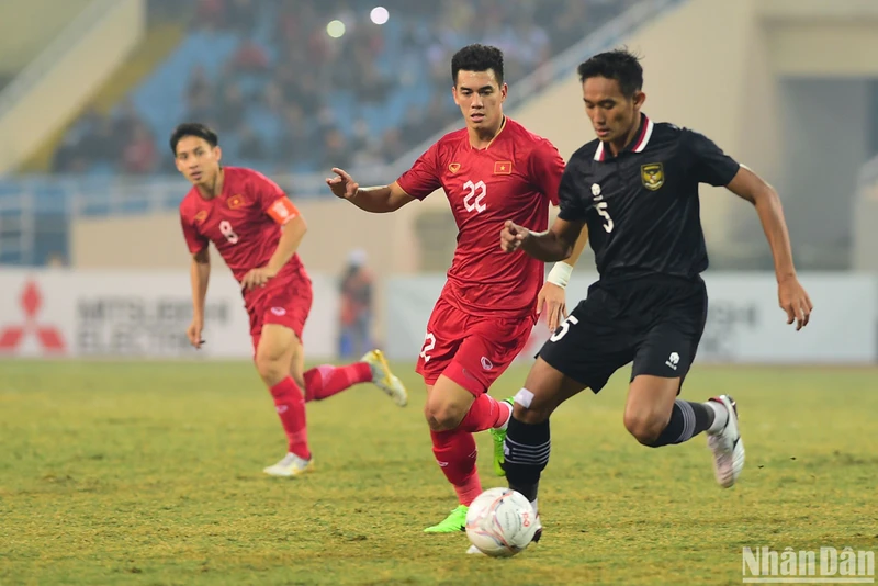 Đội tuyển Việt Nam thắng thuyết phục Indonesia tại bán kết AFF Cup 2022. (Ảnh: TRẦN HẢI)