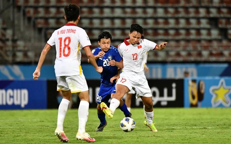 U17 Việt Nam thất bại trước U17 Uzbekistan. (Ảnh: AFC)