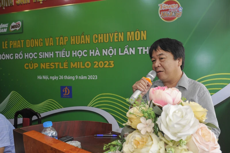 Ông Phan Việt Hùng phát biểu tại Lễ phát động và Tập huấn chuyên môn. 