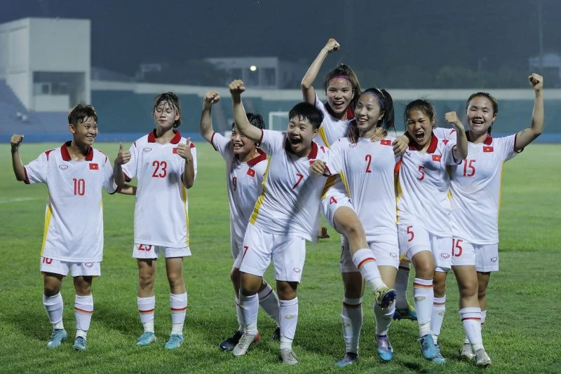 Các thành viên đội tuyển U20 nữ Việt Nam. (Ảnh: VFF)