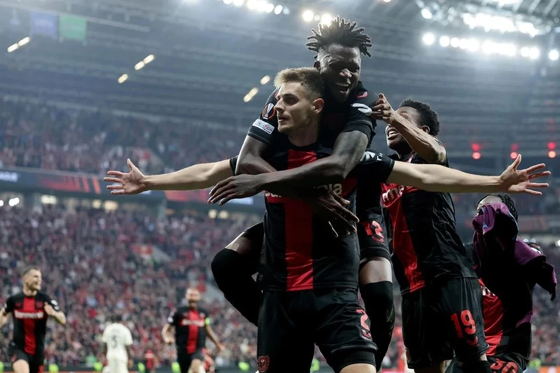 Bayer Leverkusen vẫn bất bại ở mùa giải 2023-24. (Ảnh: Getty Images)