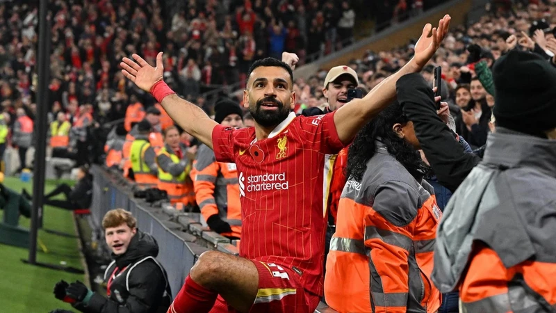 Salah góp công lớn vào chiến thắng của Liverpool trước Aston Villa. (Ảnh: ESPN)