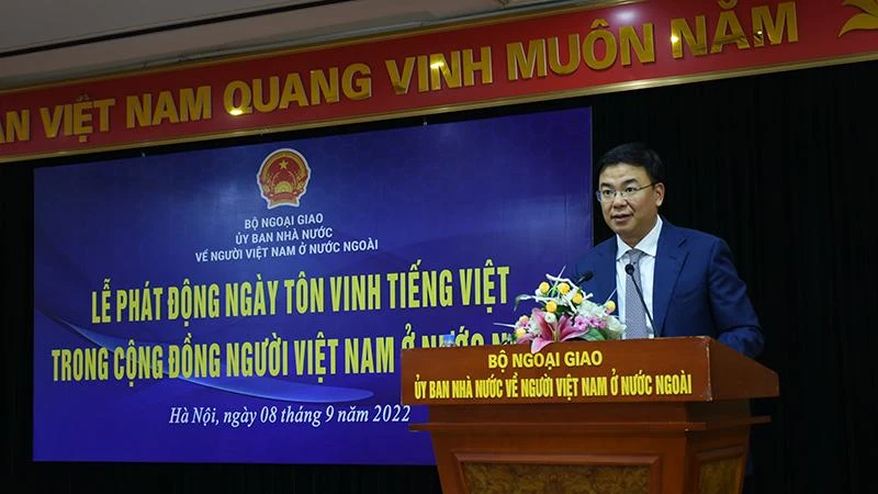 Thứ trưởng Phạm Quang Hiệu phát biểu tại Lễ phát động.