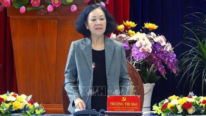 Trưởng Ban Tổ chức Trung ương Trương Thị Mai. (Ảnh:TTXVN)