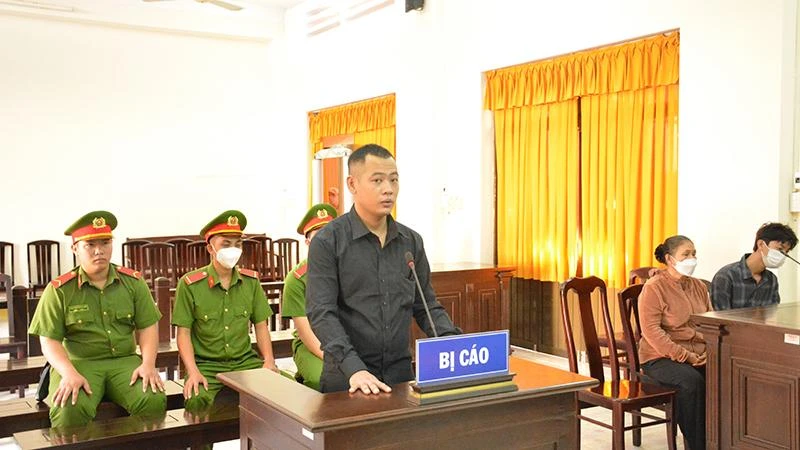Bị cáo Nguyễn Văn G tại phiên tòa xét xử sơ thẩm Tòa án nhân dân tỉnh Kiên Giang.