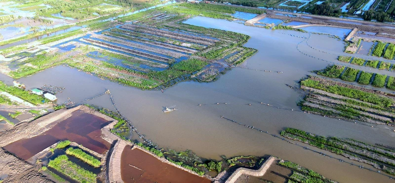Khu vực triển khai dự án công trình Hồ nước ngọt tại xã Khánh An (huyện U Minh, tỉnh Cà Mau) vừa được điều chỉnh thời gian hoàn thành đến tháng 6/2024.