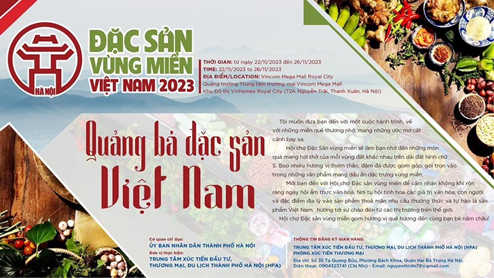 Sắp diễn ra Hội chợ Đặc sản Vùng miền Việt Nam 2023