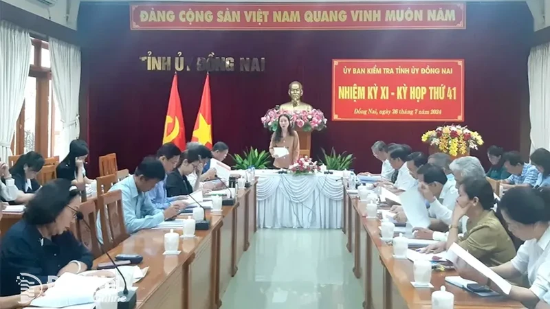 Kỳ họp thứ 41 của Ủy ban Kiểm tra Tỉnh ủy Đồng Nai. (Ảnh: Báo Đồng Nai)